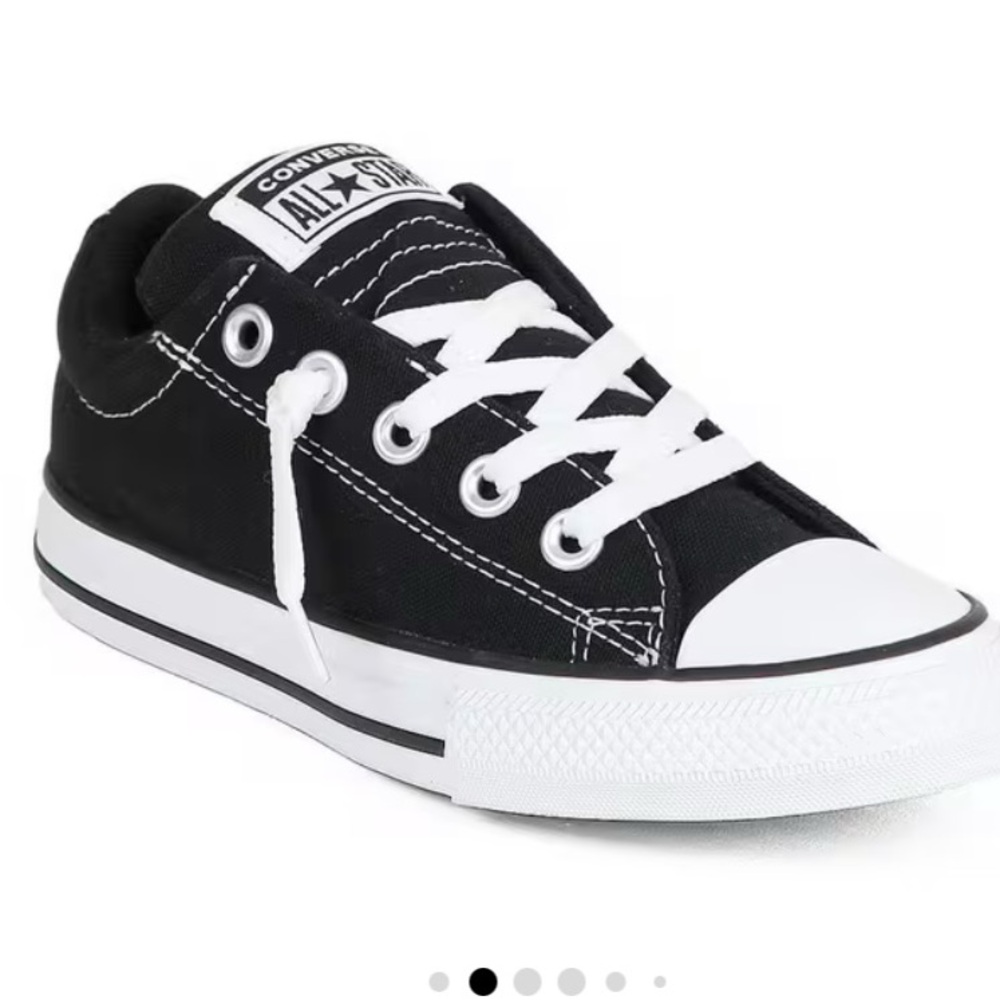 Converse Kids Black and White Low Top Sneakers